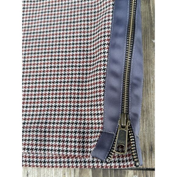 Essentiel Antwerp Houndstooth Rainger Pencil Skirt Side Zip Slit Plaid 36 / 4 - Picture 2 of 9